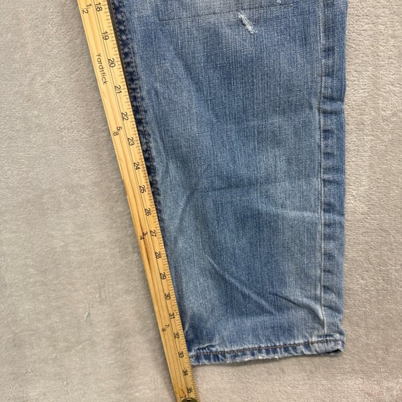 American Eagle Jeans Men 32x34 Relaxed Straight Distressed Blue Denim Streetwear - Picture 10 of 14